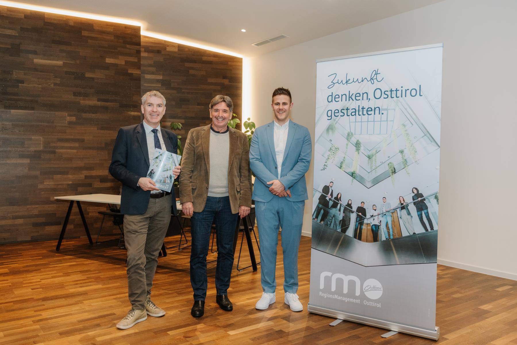 Martin Traxl (Land Tirol Regionalentwicklung), RMO-Obmann Dietmar Ruggenthaler, GF Philipp Schlemmer. Foto: RMO/Bachmann